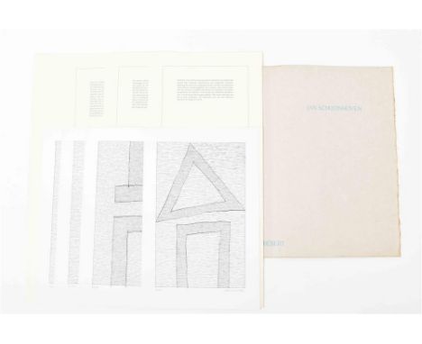Rotterdam, Bébert, 1987. Portfolio containing 6 screenprints by Schoonhoven and six texts by Hans Sleutelaar, 50 x 32.5 cm. E