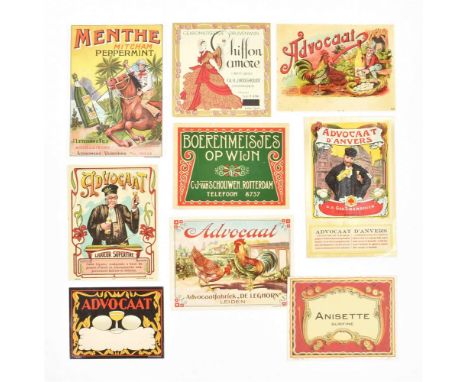 Mostly Dutch or French language, ca. 1900-60, var. techniques (incl. many chromolithographs). The colourful collection compri