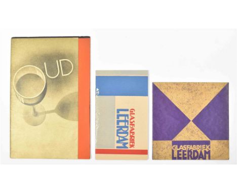 (1) Neemt het schoone! Leerdam, Glasfabriek Leerdam, n.d. (1927), (8) p. printed in yellow and black, typography by "M.W.", o
