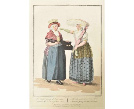 met den aanvang der negentiende eeuw. Amst., E. Maaskamp, (1811). 21 (incl. frontisp.) beautifully handcol. (stipple-) engr. 