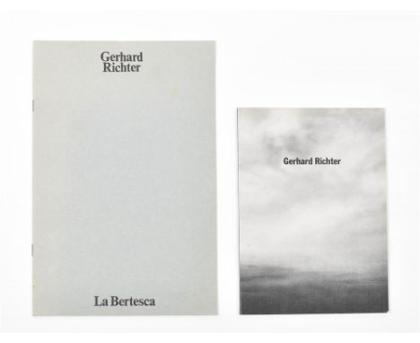 (1) Gerhard Richter, Verkündigung, nach Tizian. Genova, Galleria La Bertesca, 1973. Stapled softcover, 28 x 18 cm, 16 pp. wit