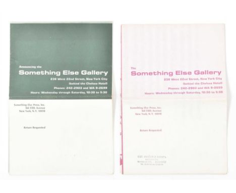 Published by Something Else Press, Inc. New York, run by Dick Higgins. Contains: (1) Object Poems, exhibition April 16-27, 19