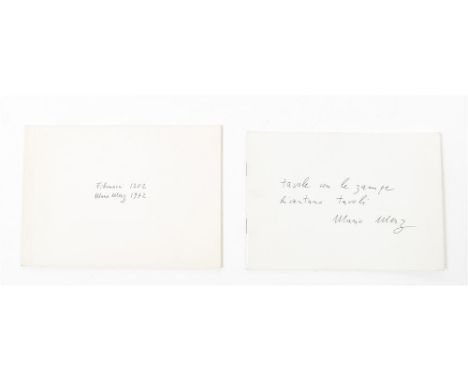 (1) Fibonacci 1202 Mario Merz 1972. Torino, Galleria Sperone, 1972. Staple bound, 12.5 x 17.5 cm, 32 pp. Subtitled 'A real su