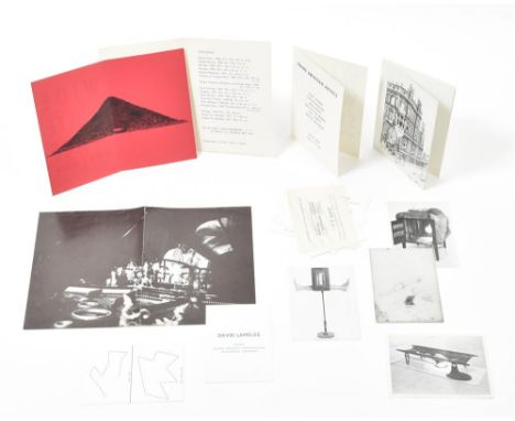 Contains: (1) Large folding card with inlaid brochure, announcing the opening of the new gallery, October 16 1968. (2) Ruthen