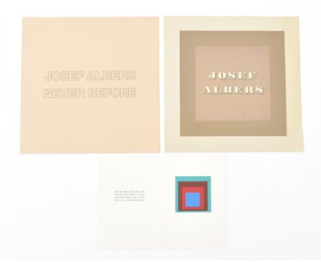 from prospectus brochures by Tyler Graphics, New York. Includes: (1) Josef Albers, Gray Instrumentation II, 1975. Prospectus,