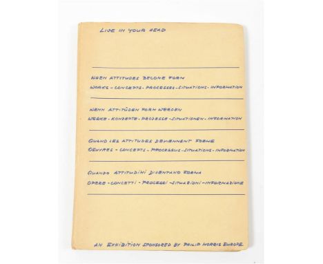 Works - Concepts - Processes - Situations - Information. Bern, Kunsthalle Bern, 1969. First edition featuring the legendary e