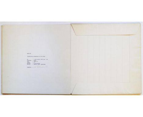 Amsterdam, Galerie Swart, 1974. Blank cardboard portfolio with flaps, 30.5 x 30.1 cm. Contains a printed title leaf, and 12 o