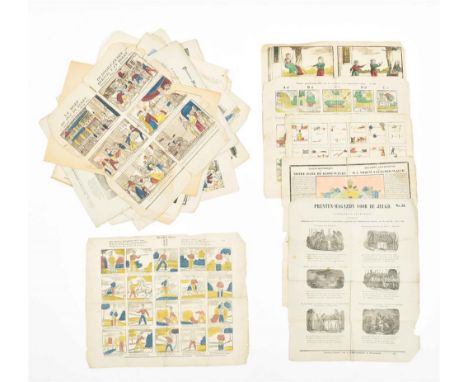 Most 19th cent. (1) Nieuwe prentkundig ABC voor lieve kinderen, met toepasselyke versjes. Alphabet catchpenny print. Turnhout