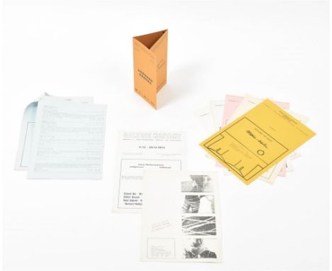 (1) Two announcements by Galerie Kontakt, Antwerp, run by Schraenen. Includes a 1973 presentation of Guy Schraenen editions a
