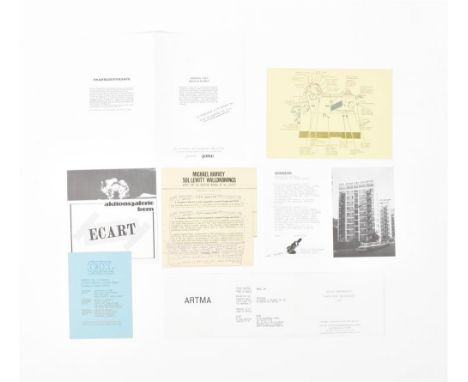 Large lot of announcements from the artists' space and publishing company, founded by John M. Armleder, Patrick Lucchini, and