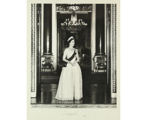 Anthony Buckley (British, 1912-1993), a print of the Late Queen Elizabeth, signed to the margin and dated 1962, framed and gl