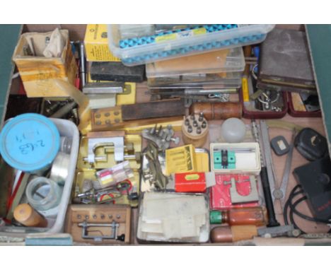 A box of watchmaker's tools.  
