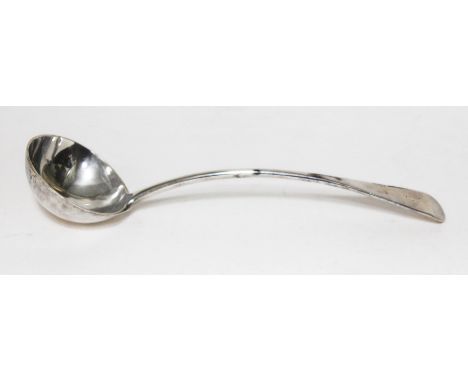 A late Victorian silver ladle, sponsor's mark miss-struck, London 1897, length 33cm, wt. 9 1/2oz.  