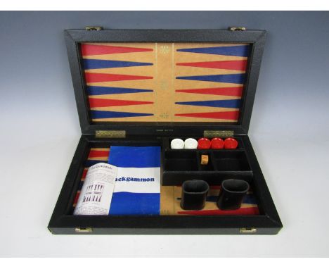 A vintage backgammon set