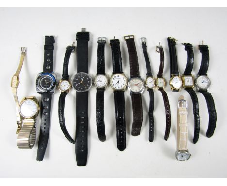 Fourteen vintage wristwatches, including Transglobe, Sekonda, Lanco, Citron and Timex