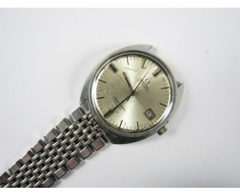 A 1960s Omega Seamaster Cosmic stainless steel wrist watch, having automatic movement, date function, and Omega bracelet stra