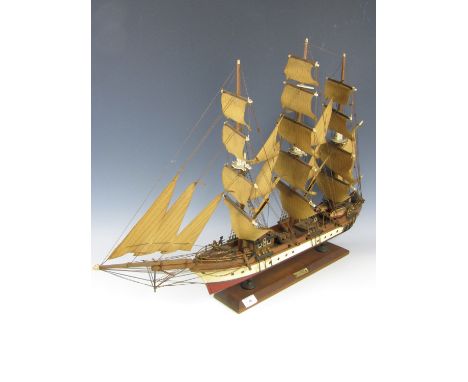 A model of an 18th century clipper ship