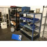 Lot 2 HD Steel Shelves, 4 HD Rolling Shelves & 8 Asst. Roling Carts