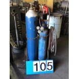 Oxy/Acc Cart, No Tanks, w/ Hoses Gauges
