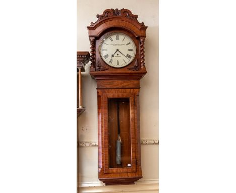 John Smith & Son, Derby, a Victorian mahogany tavern style or railway timepiece, John Smith & Son, Market Place, Derby; where