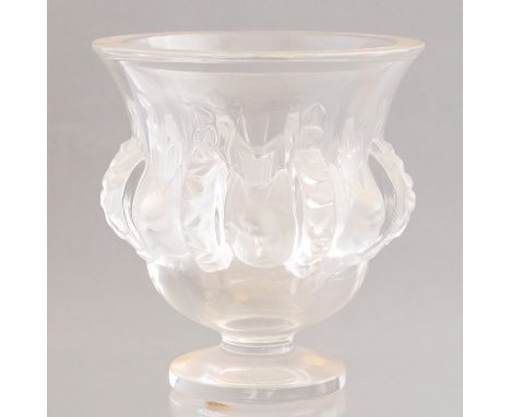 A Lalique frost and clear glass Dampierre pedestal vase, signed Lalique R. France, height 12.5cmProvenance: the Roy Taylor co