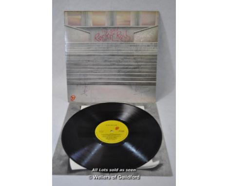 The  Rolling Stones -  signed Its Only Rock n Roll lp back sleeve with Mick Taylor , Mick Jagger, Bill Wyman, Keith Richards 