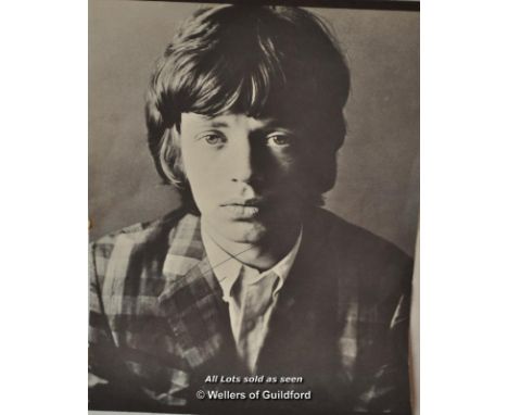 The Rolling Stones - Mick Jagger signed 1966 page from sixties magazine from a fans collection