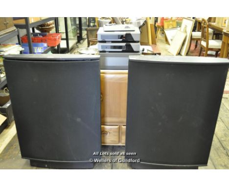 Quad 606 hifi system comprising pair of electrstatic speakers, cd player, preamplifier and amplifier.