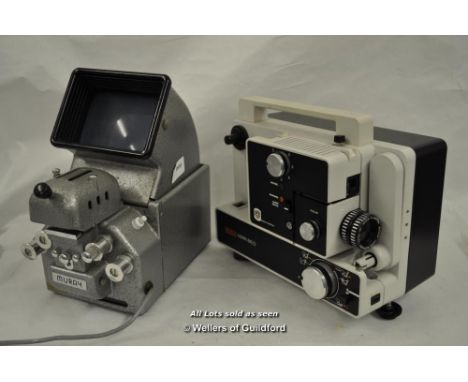 Eumig slide projector; Muray splicer.
