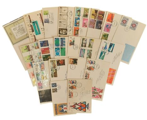 Royal Mail First day Cover collection 20 covers all with stamps and post marks. Subjects include British Painters, Christmas 