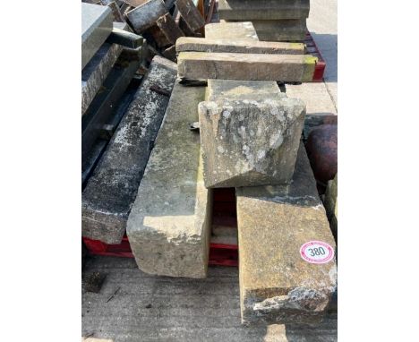 X4 Pieces of stone, possibly from a gate post, largest measures 163 l