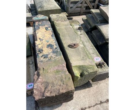 X3 Stone gate posts, largest measures 180cm h