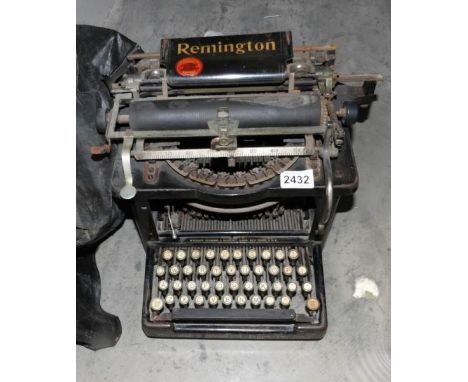 A vintage Remington typewriter.
