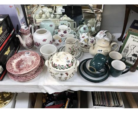 A quantity of miscellaneous china / kitchenware including Portmeirion botanical garden, Denby etc.