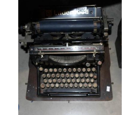 A vintage Underwood typewriter.