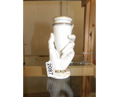 A James Hadley (1837-1903) Royal Worcester parian ware 'Mrs Harvey's Hand', circa 1860's.