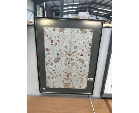 A framed and glazed 19th Century sampler named and dated (indistinct - Ann … 1806/8?)