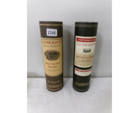 2 bottles of Glenmorangie single highland malt Scotch whisky.