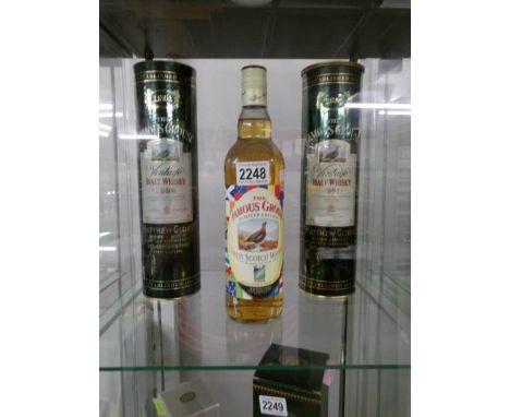 3 bottles of Famous Grouse finest Scotch whisky.