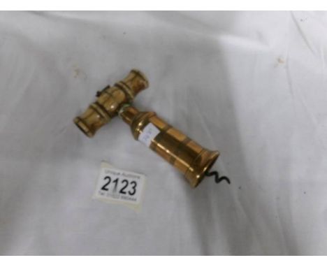 A Victorian Thomason style brass corkscrew.