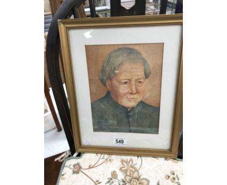 A watercolour portrait of an old man signed H.P.Alldritt - details verso 'The Chelsea Pensioner' painted by H.P.Alldritt circ