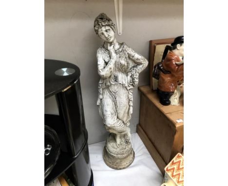 A Romanesque lady garden statue - approximate 65cm tall