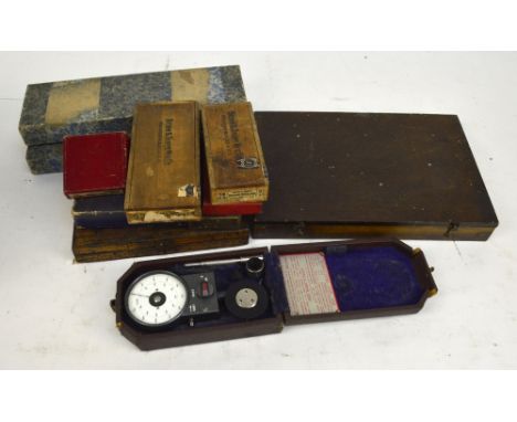 A large quantity of scientific and engineering instruments including a cased Smiths gauge numbered M1379, a boxed Starrett cr