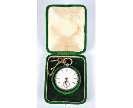 W GURNEY OF MAYLE; a mid-19th century hallmarked silver key wind open face pocket watch, the circular enamel dial set with Ro