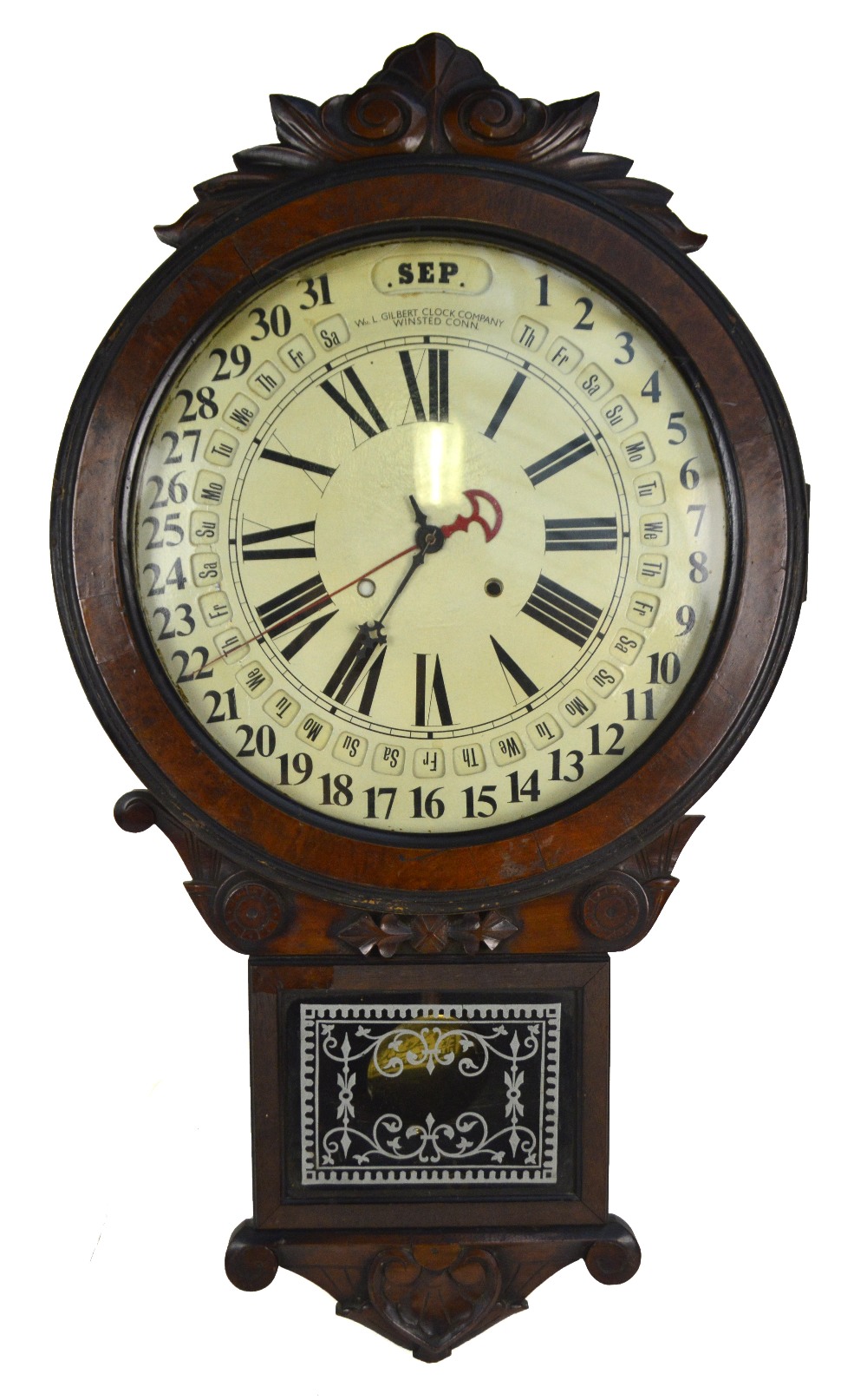 WILLIAM L GILBERT CLOCK COMPANY; a late 19th/early 20th century