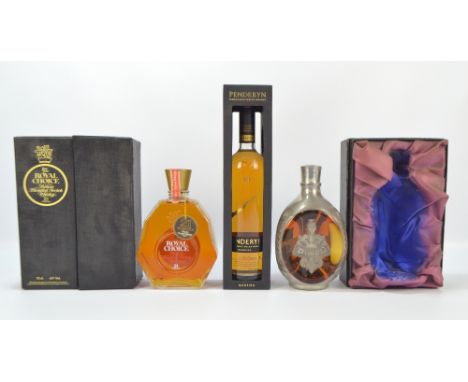 WHISKY; Penderyn, 70cl, 46%, Dimple Pewter decanter, 43GL, Royal Choice 21 year old (3).