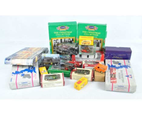 A collection of boxed model vehicles to include a Corgi Routemasters In Exile 97067 and 97068 'The Midlands' and 'The North',