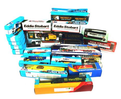 A collection of predominantly boxed Corgi haulage model vehicles to include a series of Eddie Stobart models with H123 Scania