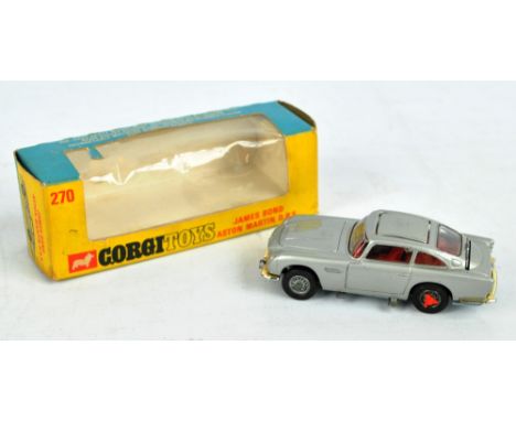 A boxed Corgi James Bond Aston Martin DV5 270 with opened secret instructions envelope containing only two small figures bran