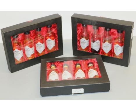 Scott's Selection Single Highland Malt Scotch Whisky miniatures vols. 1-3 distilled 1970-1987 incl. Mannochmore, Balmenach, B